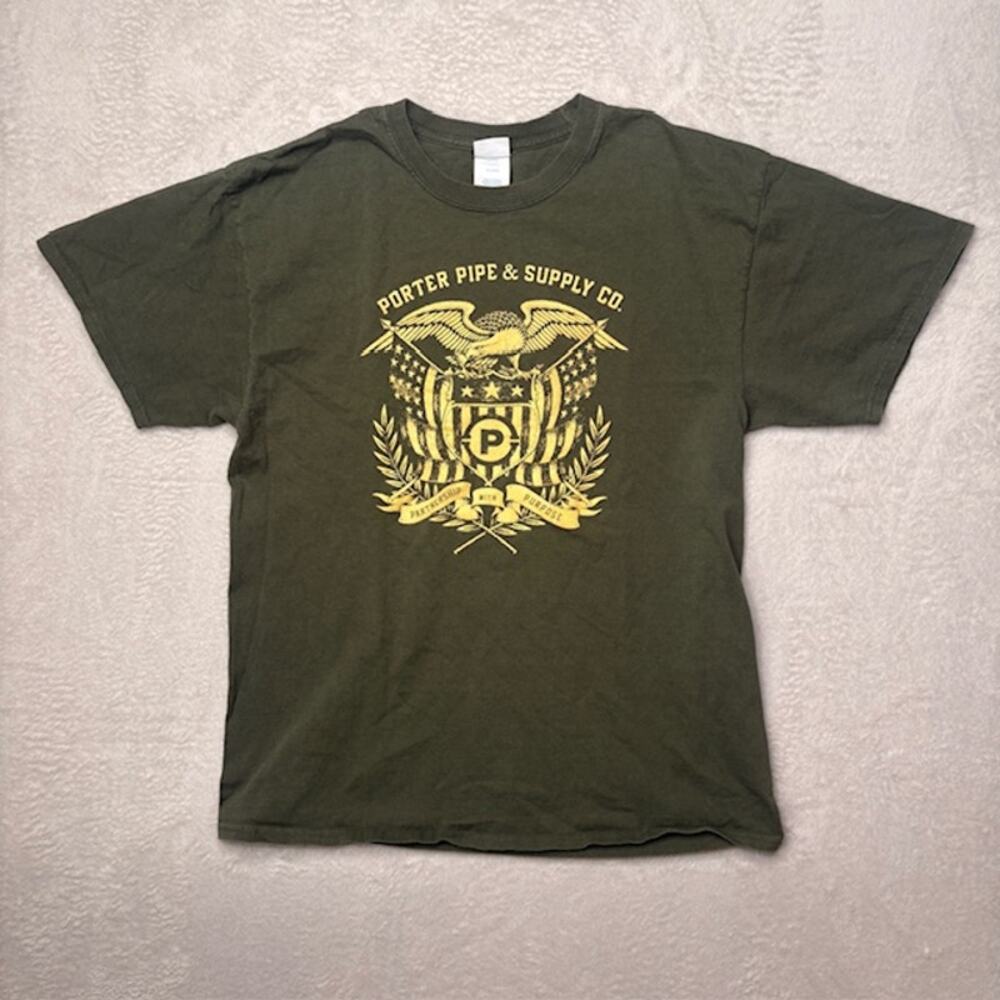 Port & Company Porter Pipe & Supply Co Graphic T-Shirt (Unisex L)